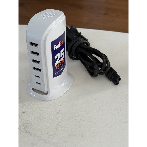 Desktop USB Power Hub w/Cord - 6X Multiple Charge Ports - - Picture 1 of 6